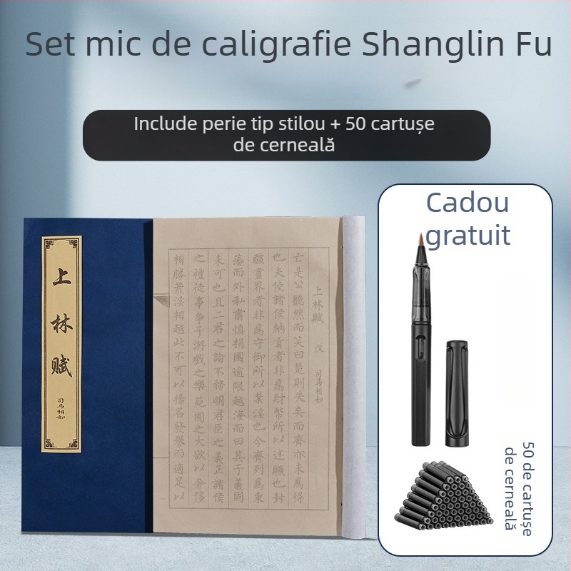 Shanglinfu Carte de exerciții pentru caligrafie pentru adulți cu pix dur – Scriere regulată, Slim Gold stil