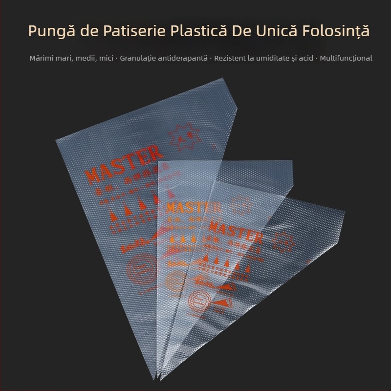 Pungă de decorare de unică folosință cu duză pentru cremă, gem și ciocolată