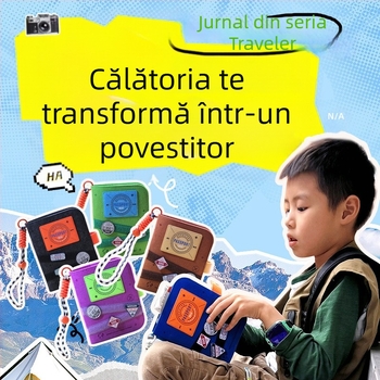Noul jurnal de călătorie cu spațiu pentru pașaport și documente, carnet cu pagini detașabile, jurnal cu ștampile de călătorie