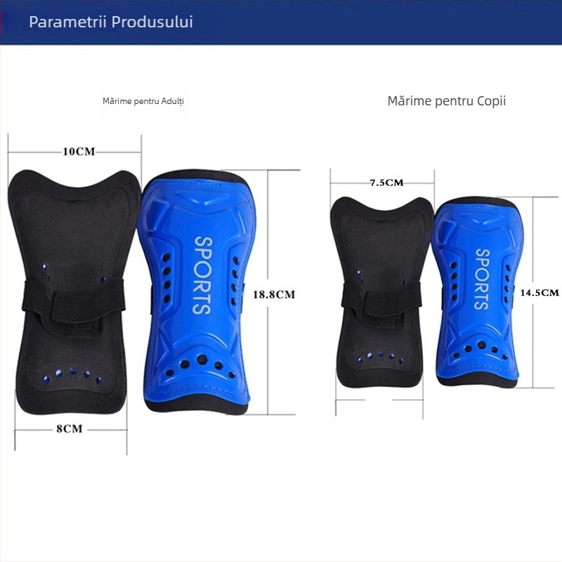 Protecții tibiale cu curea pentru fotbal – pentru copii și adulți, ușoare și durabile, pentru antrenament și joc în aer liber