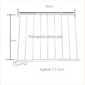 Divider pentru garderob din fier – organizator cu 1 nivel, separator vertical
