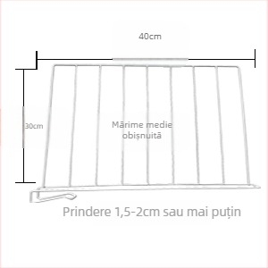 Divider pentru garderob din fier – organizator cu 1 nivel, separator vertical