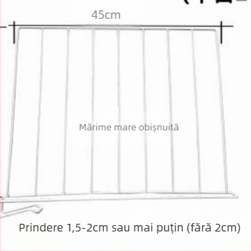 Divider pentru garderob din fier – organizator cu 1 nivel, separator vertical