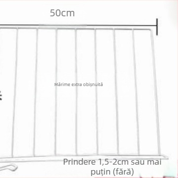 Divider pentru garderob din fier – organizator cu 1 nivel, separator vertical