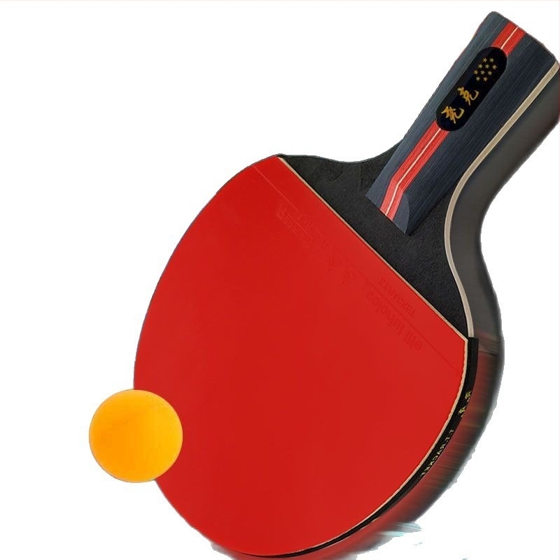 Rachete de tenis de masă pentru adulți, nivel profesional; priză dreaptă și Shakehand; set de antrenament cu rachete duble și rachetă unică cu elasticitate înaltă