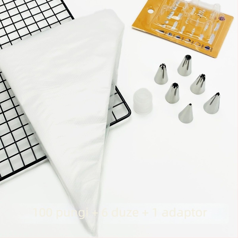 Set complet de duze pentru decorare cu unelte, set de duze pentru decorare, pungă pentru decorare cremă, pentru hrana bebelușilor, dimensiuni mari și mici