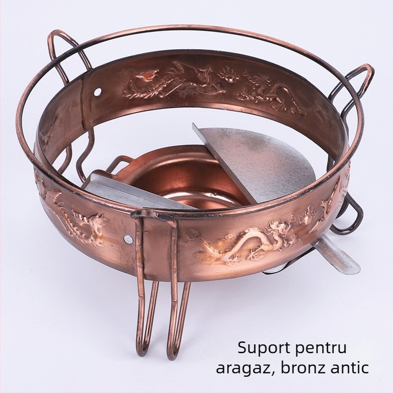 Arzător din oțel inoxidabil gros pentru alcool solid, potrivit pentru oale de gătit cu pot și pentru dry pot, utilizare universală acasă sau într-un bar, fund plat