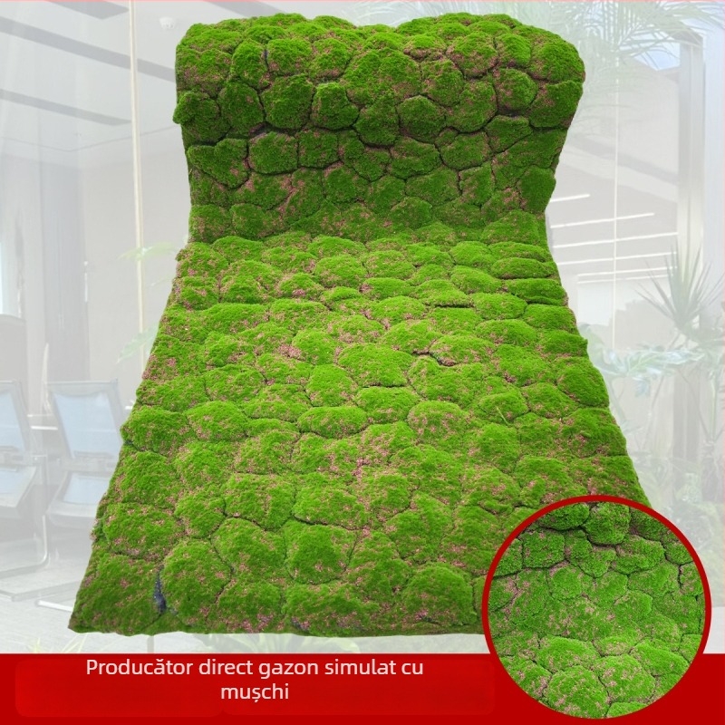 Covor iarbă sintetică cu textură concav-convexă, mușchi artificial, covoraș din bumbac perlă, pentru terenuri sportive în aer liber, podea verde artificială