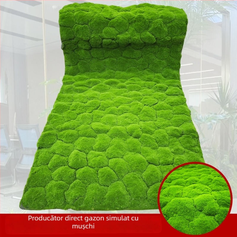Covor iarbă sintetică cu textură concav-convexă, mușchi artificial, covoraș din bumbac perlă, pentru terenuri sportive în aer liber, podea verde artificială