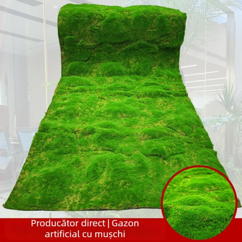 Covor iarbă sintetică cu textură concav-convexă, mușchi artificial, covoraș din bumbac perlă, pentru terenuri sportive în aer liber, podea verde artificială