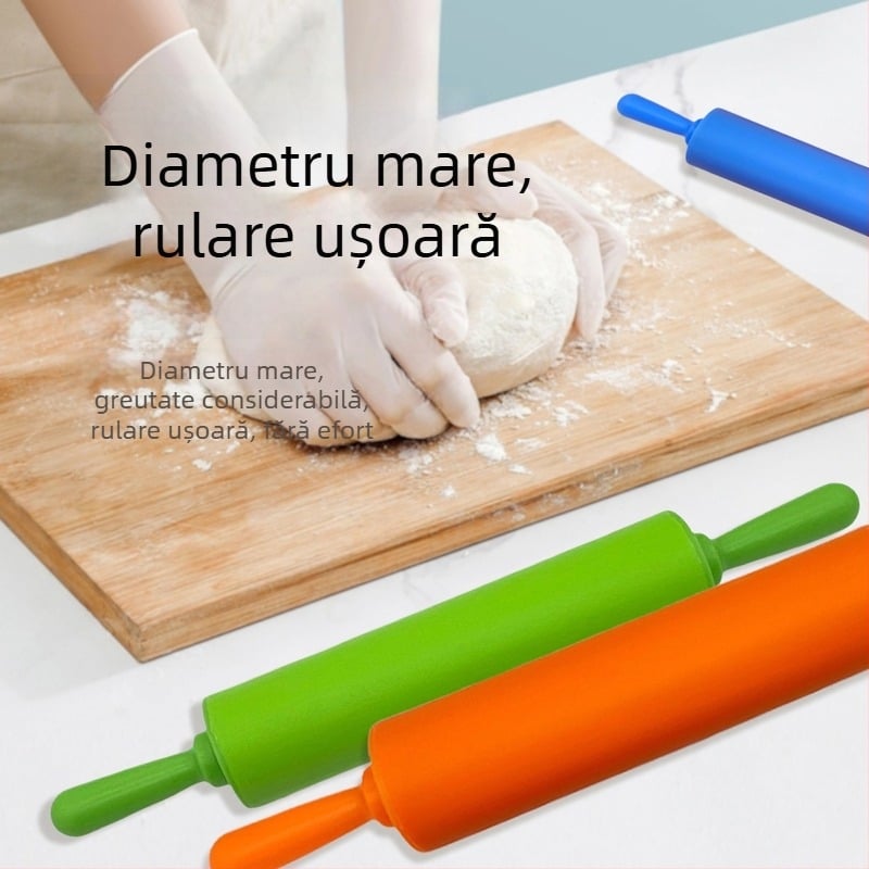 Rulou de bucătărie din silicon, alimentar, antiaderent, mic, pentru aluat, paste și foi de gyoză