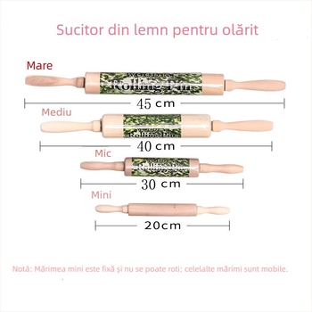 Set de unelte din lemn pentru modelarea lutului, placă de modelare și role de aluat – uz casnic