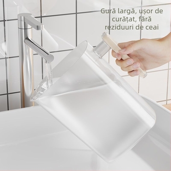 Sticlă de apă rece în stil desen animat, cu capacitate mare, pentru uz casnic — ceai, ceai de orz și apă cu lămâie