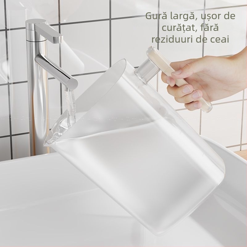 Sticlă de apă rece în stil desen animat, cu capacitate mare, pentru uz casnic — ceai, ceai de orz și apă cu lămâie