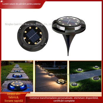 Lumină LED pentru grădină cu montaj subteran, atmosferă colorată, iluminat solar pentru terasă și gazon exterior