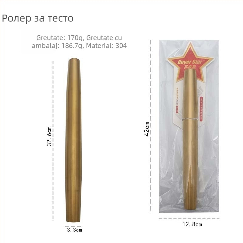 Rulou de aluat din oțel inoxidabil 304, antiaderent, pentru uz casnic, întinderea aluatului, presă pentru foi de aluat pentru gyoză, unelte de coacere