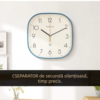 Ceas de perete modern, montaj fără găuri, pătrat, pentru sufragerie, mare, model nou 2023