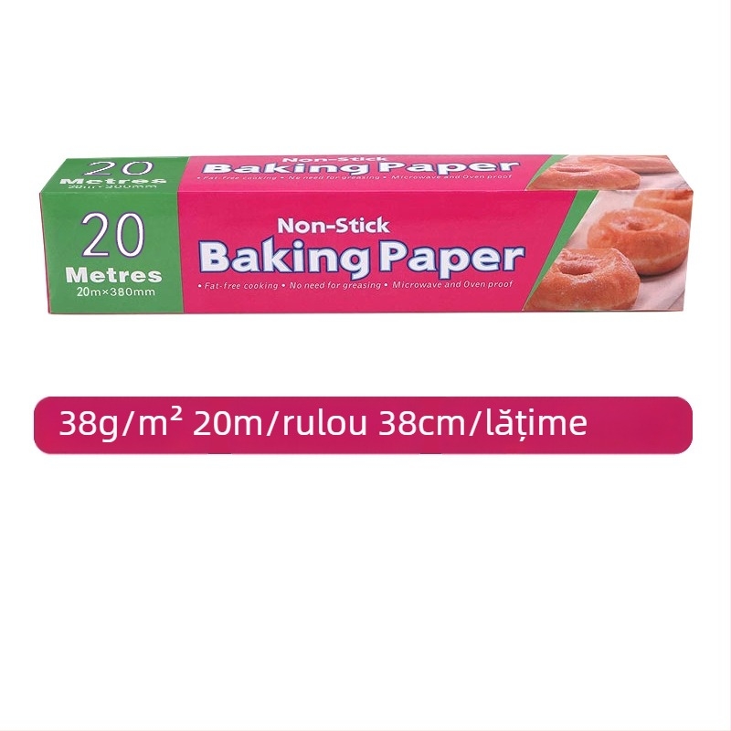 Hârtie de copt groasă, cu acoperire de silicon, absorbantă de grăsimi, de calitate alimentară, rezistentă la temperaturi înalte, hârtie de bucătărie pentru gătit și grătar