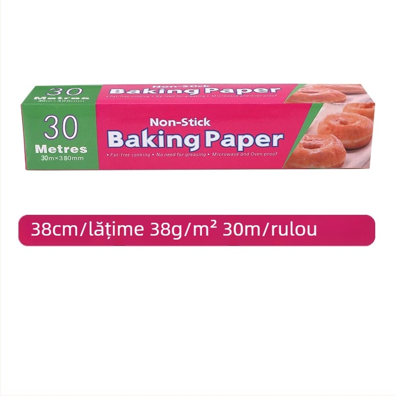 Hârtie de copt groasă, cu acoperire de silicon, absorbantă de grăsimi, de calitate alimentară, rezistentă la temperaturi înalte, hârtie de bucătărie pentru gătit și grătar
