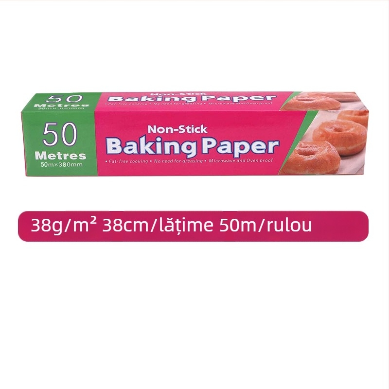 Hârtie de copt groasă, cu acoperire de silicon, absorbantă de grăsimi, de calitate alimentară, rezistentă la temperaturi înalte, hârtie de bucătărie pentru gătit și grătar