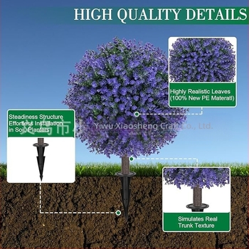 Eucalipt roz artificial, plantă circulară pentru decor, din plastic, înălțime 30–100 cm, ornament decorativ