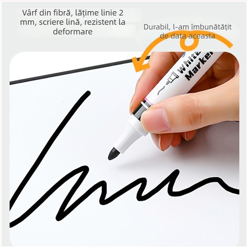 Markere pentru tablă albă – ștergătoare, cerneală pe bază de apă, pentru învățământ și birou
