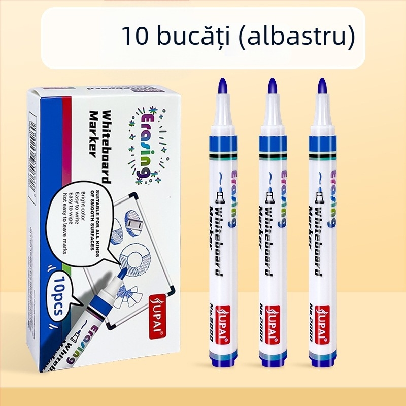 Markere pentru tablă albă – ștergătoare, cerneală pe bază de apă, pentru învățământ și birou