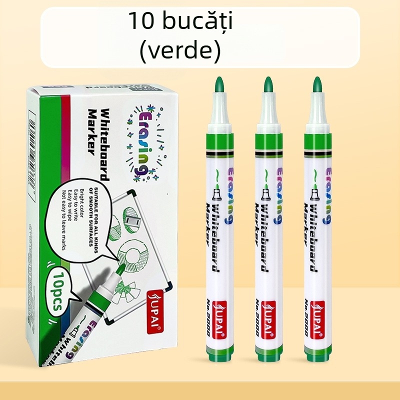 Markere pentru tablă albă – ștergătoare, cerneală pe bază de apă, pentru învățământ și birou