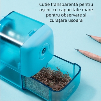 Deli X60 ascuțitoare de creioane manuală pentru copii, durabilă pentru elevi