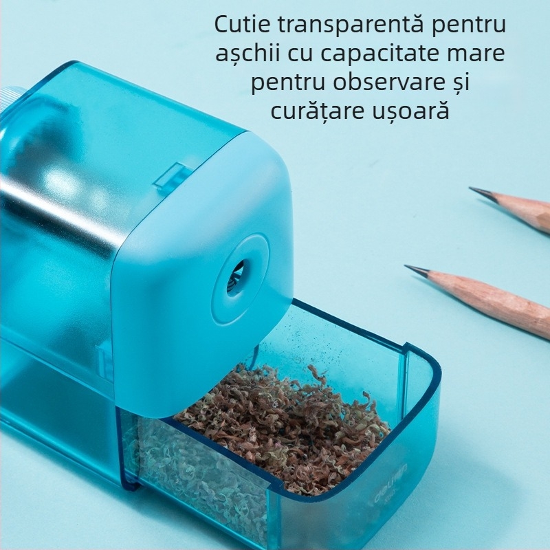 Deli X60 ascuțitoare de creioane manuală pentru copii, durabilă pentru elevi