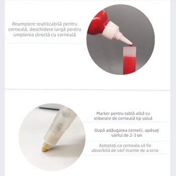 Marker pentru tablă albă, 30 ml, gol, cu linie groasă, capacitate mare, profesional pentru profesori, reîncărcabil, pentru predare, 20 ml marker pentru tablă albă