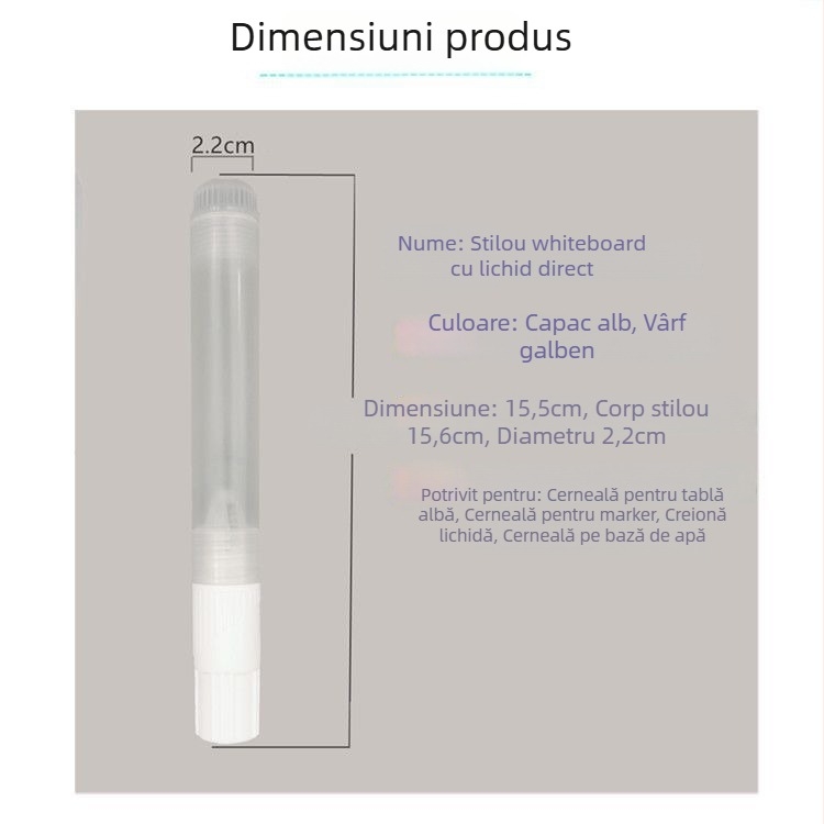 Marker pentru tablă albă, 30 ml, gol, cu linie groasă, capacitate mare, profesional pentru profesori, reîncărcabil, pentru predare, 20 ml marker pentru tablă albă