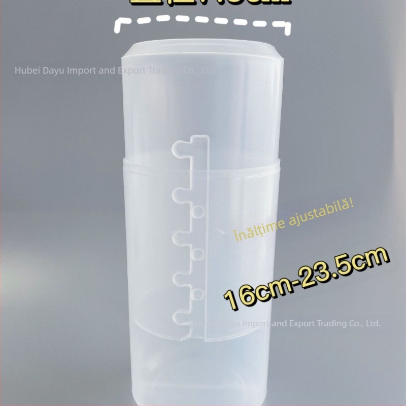 Organizator transparent minimalist pentru pensule de machiaj și pixuri, cu capac, protejat de praf