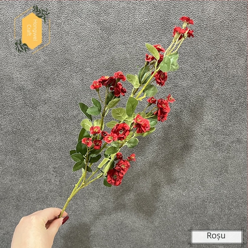Trandafir de mătase artificial pentru decor de casă, aranjament floral european DIY, înălțime 75 cm