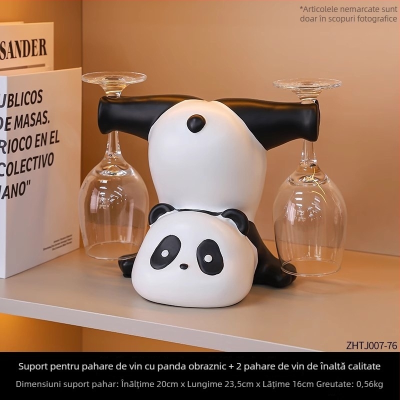 Stativ Panda pentru vin – decor modern de artă pentru living și hol