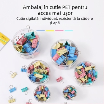 Cleme colorate pentru documente, din metal, pentru birou, pachet en-gros