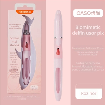 OASO A066 Stilou Delfin cu centru de greutate scăzut pentru elevi din clasa a III-a, prietenos pentru începători, estetică înaltă, corectarea posturii