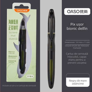 OASO A066 Stilou Delfin cu centru de greutate scăzut pentru elevi din clasa a III-a, prietenos pentru începători, estetică înaltă, corectarea posturii