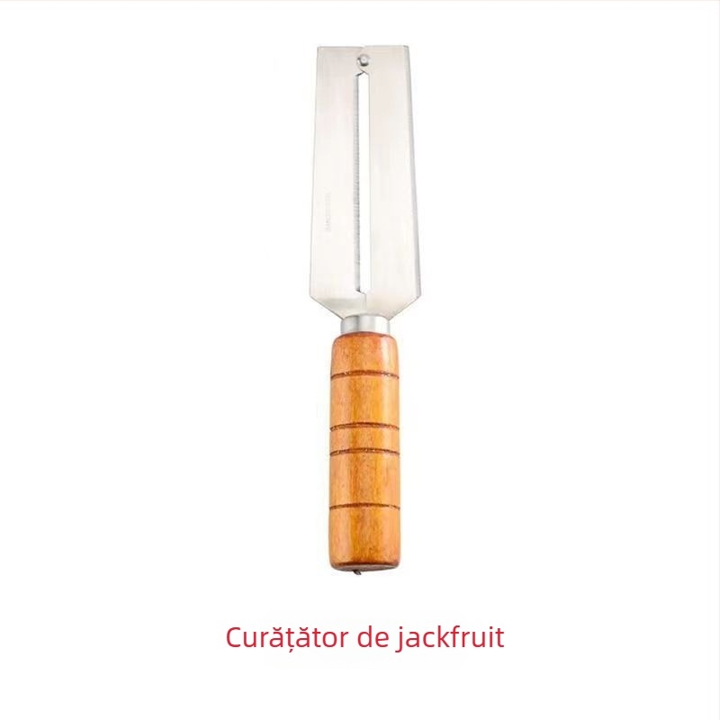 Cuțit pentru îndepărtarea miezului din jackfruit, lamă albă curbată — unealtă pentru fructe