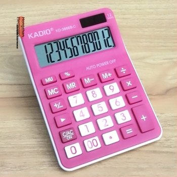 KADIO KD-3866B-C calculator de birou cu 12 cifre pentru contabilitate, design color caricatură