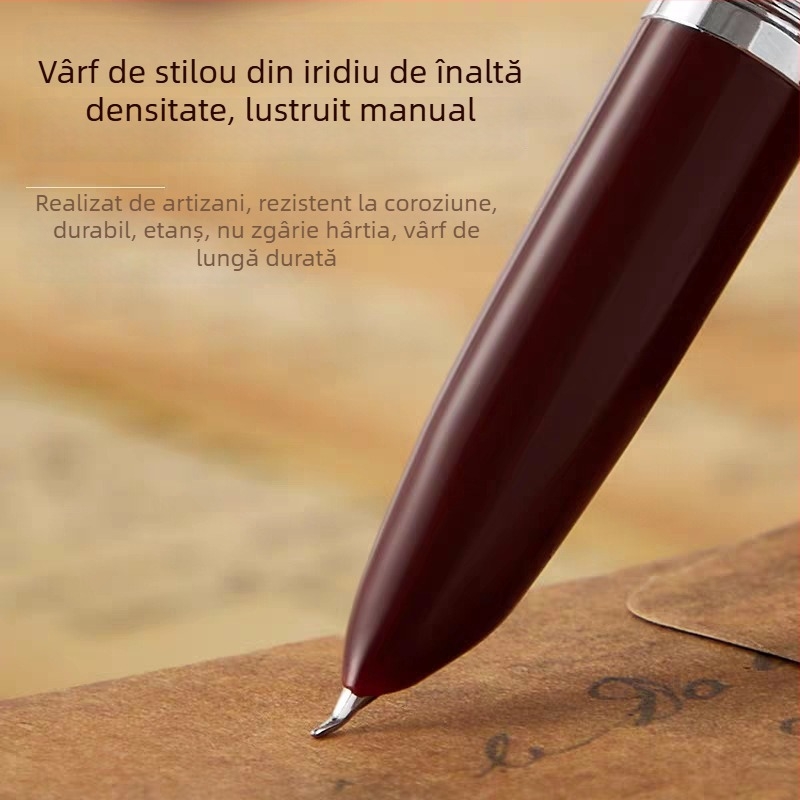 Stilou metalic pentru afaceri și birou, rezervor de cerneală, gravare disponibilă, cadou elegant pentru studenți