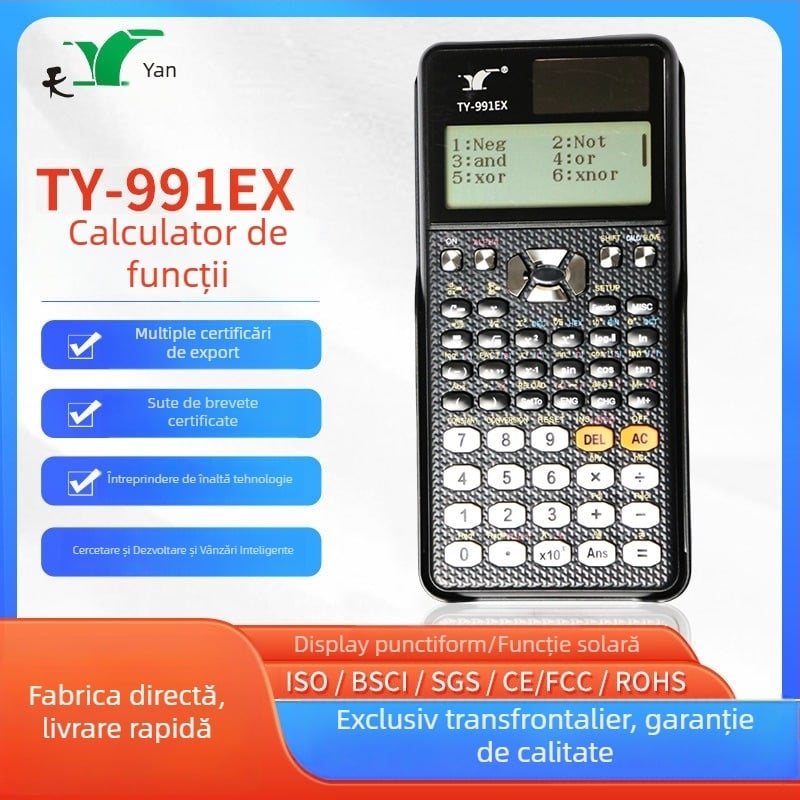 TY-991EX-298 calculator științific multifuncțional pentru examenele elevilor din gimnaziu și studenților