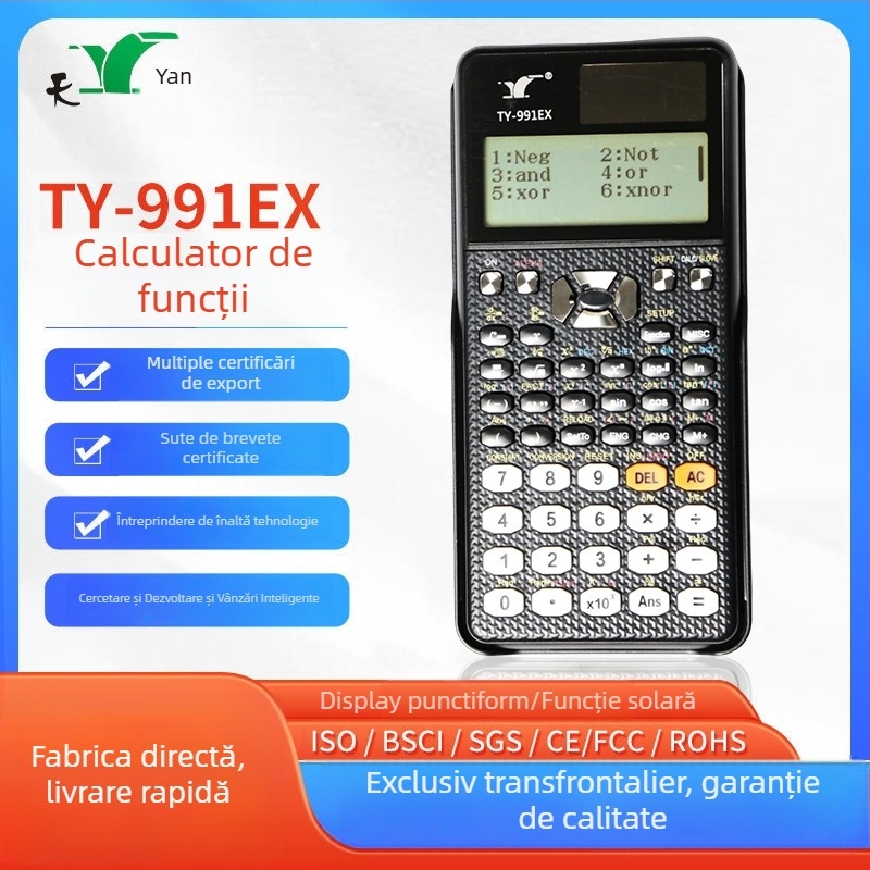 TY-991EX-298 calculator științific multifuncțional pentru examenele elevilor din gimnaziu și studenților