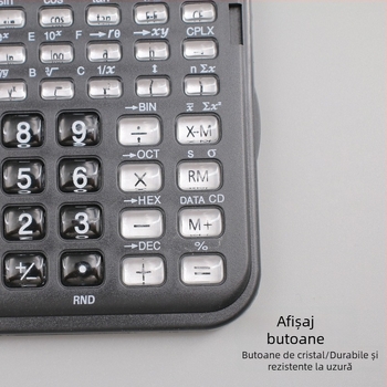 KK105B calculator științific cu ecran dublu, afișaj de timp și taste transparente - ideal pentru elevi și examene