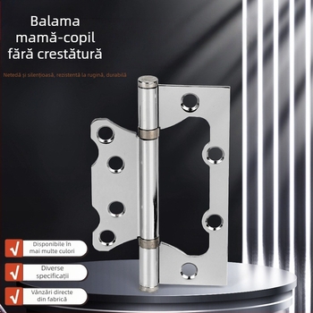 Balama neagră dublă pentru ușă din lemn cu rulmenți, fără frezare, balama groasă de 4 inch