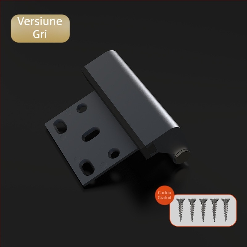Zăvor ascuns anti-furt pentru ușă, montaj fără găuri, pentru uși de hotel și dormitor, mecanism din aliaj de zinc, finisaj mat electrogalvanic, acționare manuală