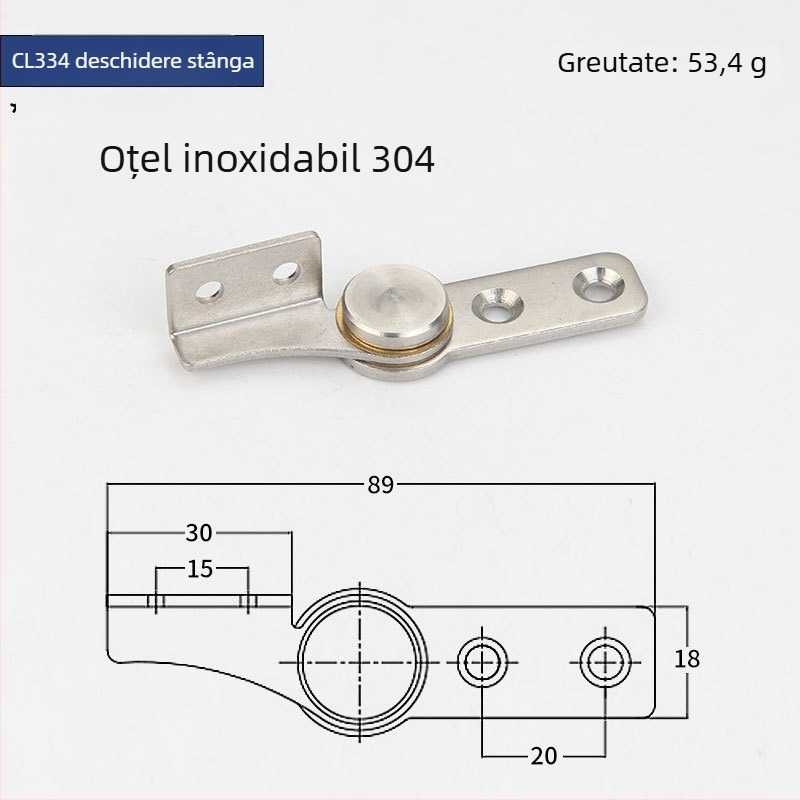 Țijă limitatoare pentru fereastra din PVC, suport superior și inferior, limitator pentru ușile de dulap, oțel inoxidabil 304