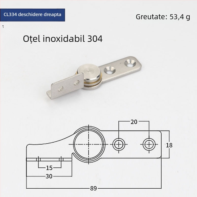 Țijă limitatoare pentru fereastra din PVC, suport superior și inferior, limitator pentru ușile de dulap, oțel inoxidabil 304