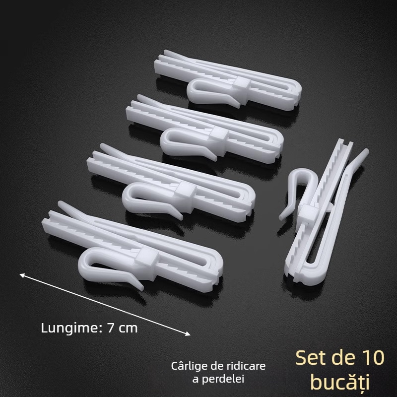 Cârlig pentru perdea stil coreean, reglabil, telescopic, din plastic