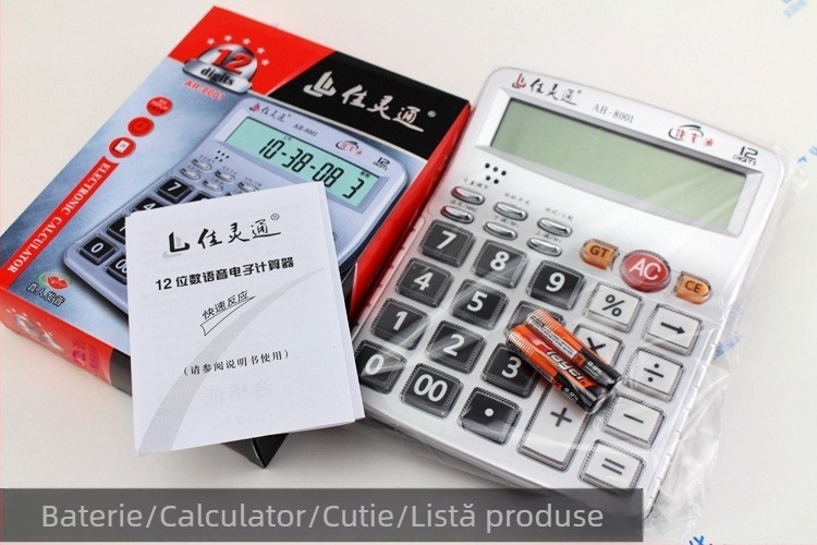 Calculator vocal Jialingtong 8001, cu butoane din cristal și pronunție din vocea umană
